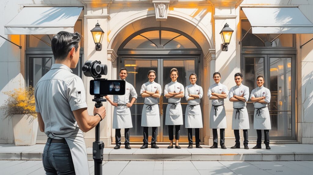 Equipo de restaurantes integrando inteligencia artificial y formación profesional para crecer